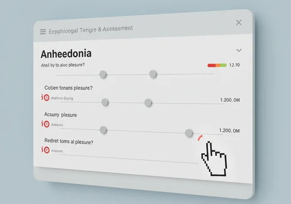 Screenshot of a user taking an online anhedonia test