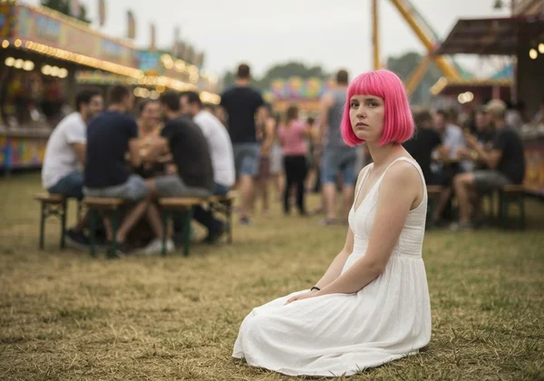 Person isolated, turning away from social activities.