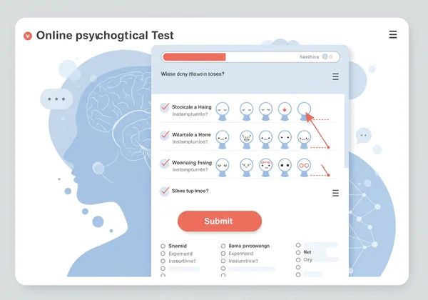 Online anhedonia test interface for symptom screening.