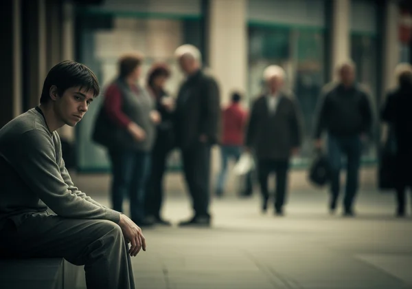 Person experiencing anhedonia, lack of joy