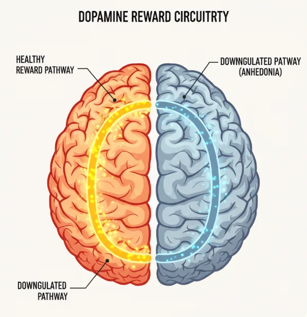 Dopamine reward pathways in the brain