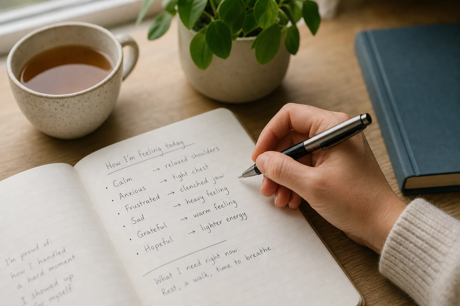 Emotion naming journal