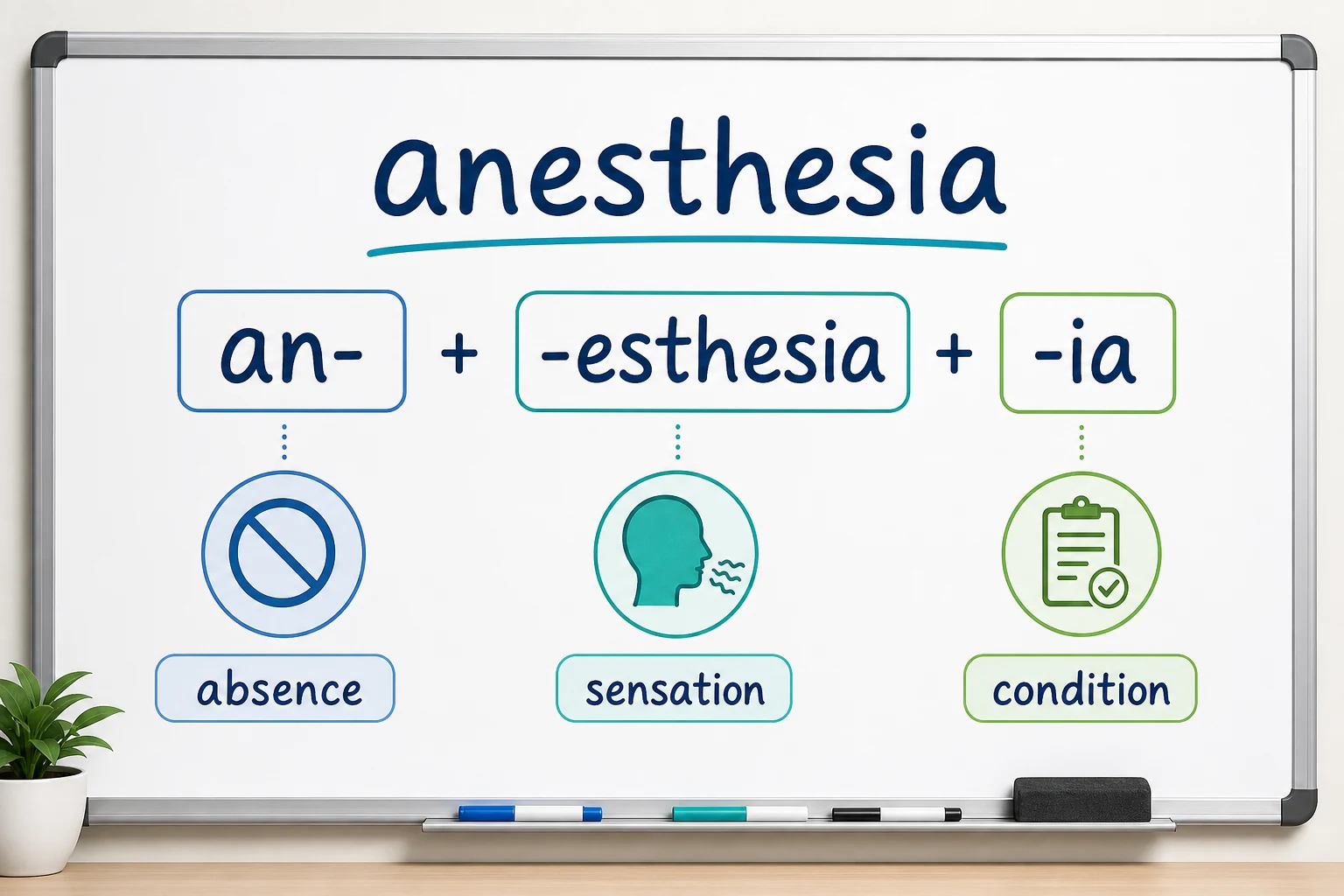 Word parts of anesthesia