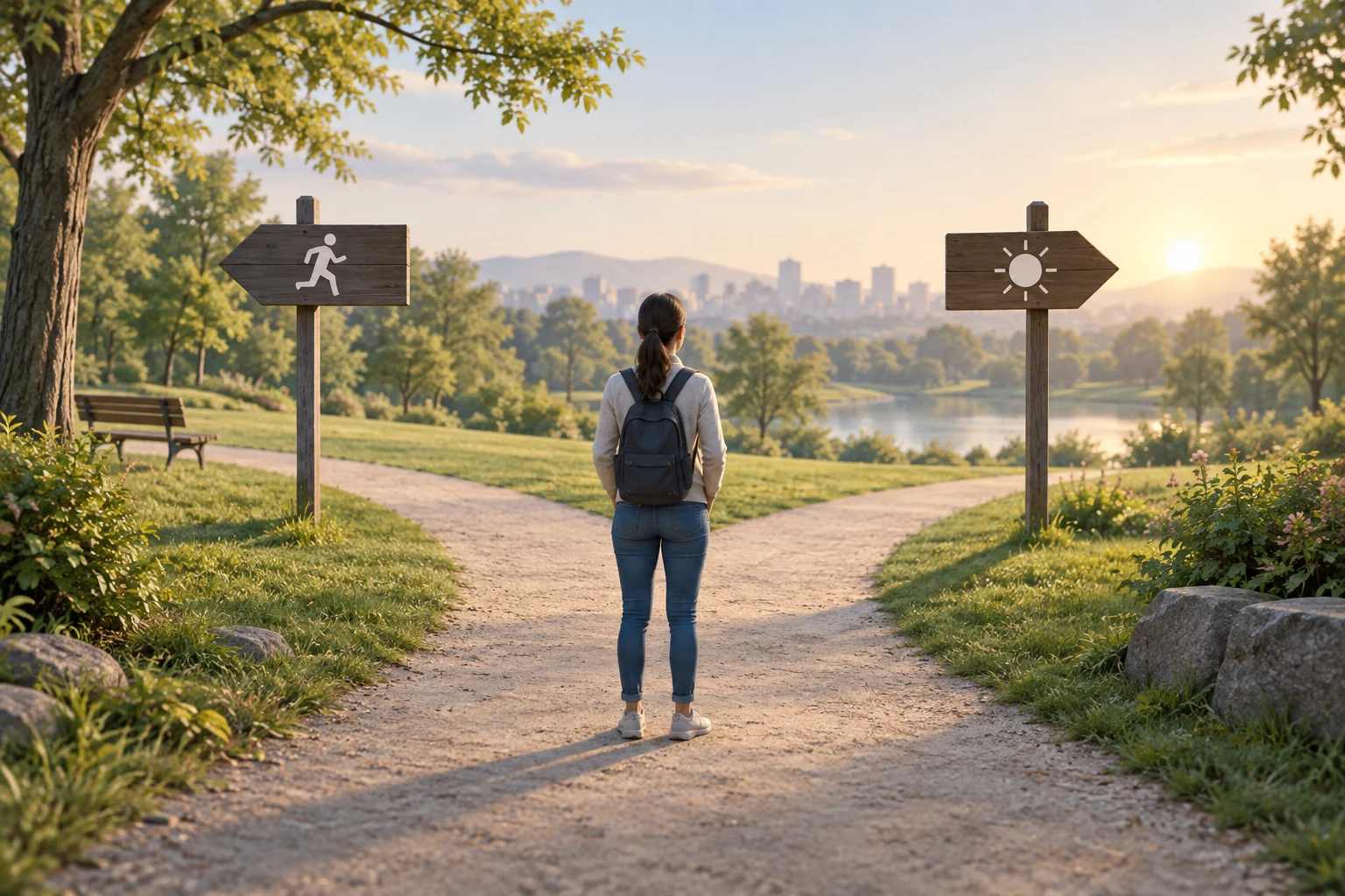 Path between action and reward